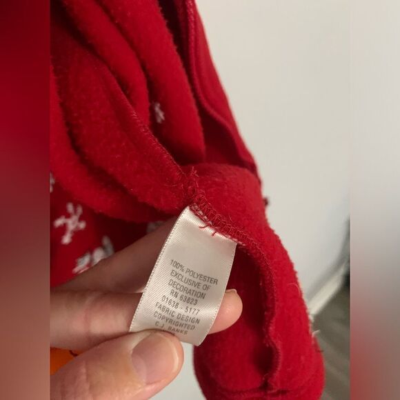 VTG Snowman Snowflake Vest Jacket Winter Vest Warm Embroidered Red White 2X - Picture 9 of 13